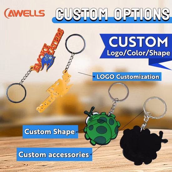 Wholesale High Quality PVC Rubber Keychain