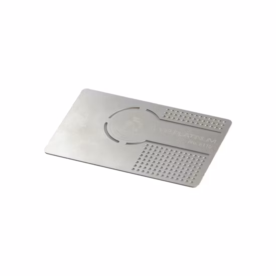 Wholesale Customized Silver Brushed Metal Cards Unique Laser Cut Stainless Steel Metal Business Card